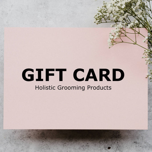 Card with text  "Gift card"with a wild flowers branch.