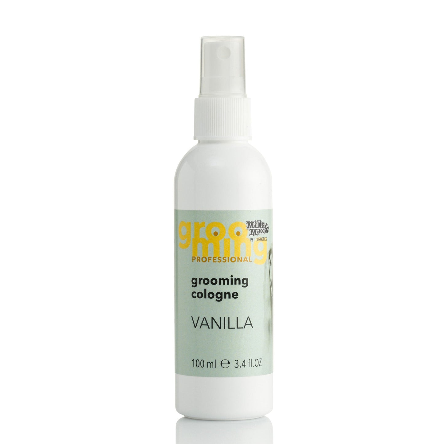 Grooming Cologne Vanilla 100ml bottle in front of white background